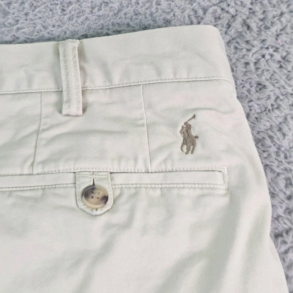 Polo Ralph Lauren Polo Chino Pants Mens 38x32 Beige Slim Stretch Straight Casual